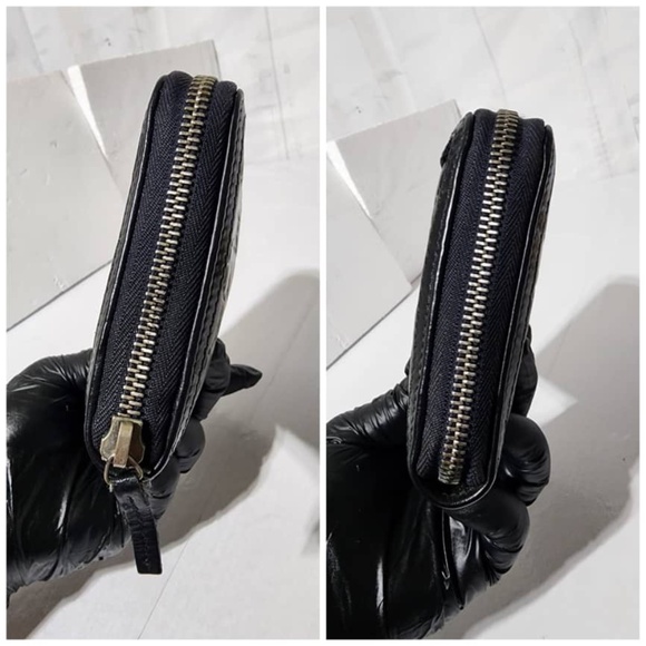 Authentic Gucci Guccissima Zip Around Long Wallet Black - Picture 5 of 13